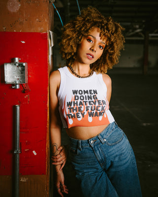 PREORDER Women Doing Whatever Flame Crop Tank