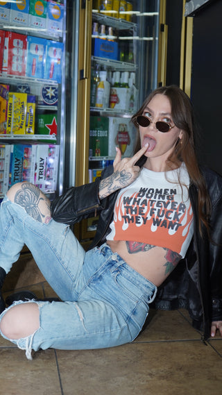 PREORDER Women Doing Whatever Flame Crop Tank