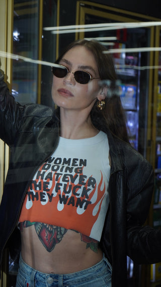 PREORDER Women Doing Whatever Flame Crop Tank